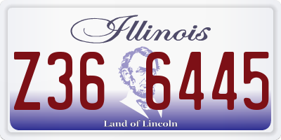 IL license plate Z366445