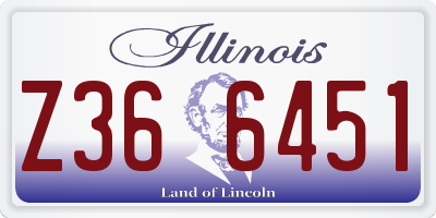 IL license plate Z366451