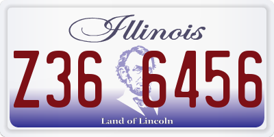 IL license plate Z366456