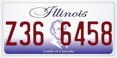IL license plate Z366458