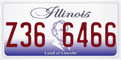 IL license plate Z366466