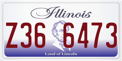 IL license plate Z366473