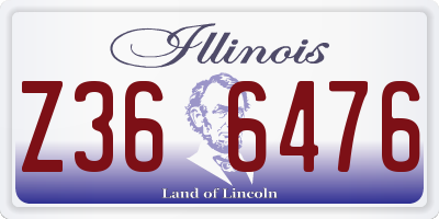 IL license plate Z366476