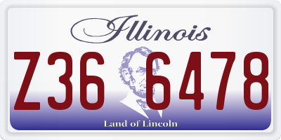 IL license plate Z366478