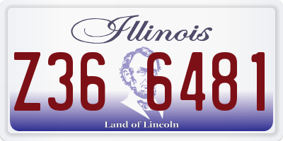 IL license plate Z366481
