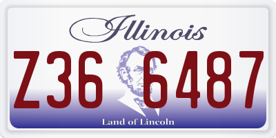 IL license plate Z366487