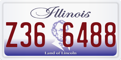IL license plate Z366488