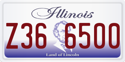 IL license plate Z366500