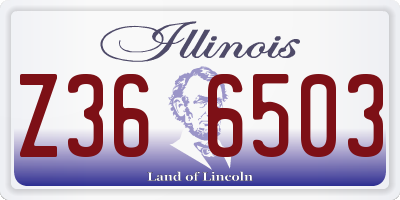 IL license plate Z366503