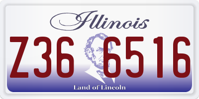 IL license plate Z366516