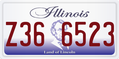 IL license plate Z366523