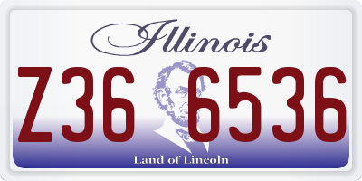 IL license plate Z366536