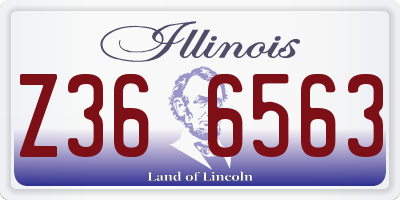 IL license plate Z366563