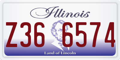 IL license plate Z366574