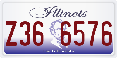 IL license plate Z366576