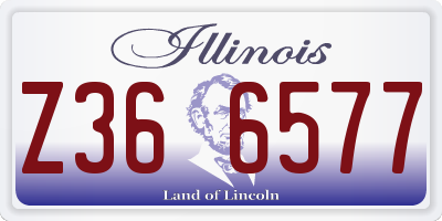 IL license plate Z366577