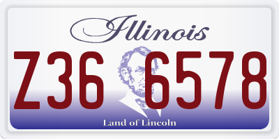 IL license plate Z366578