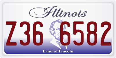 IL license plate Z366582