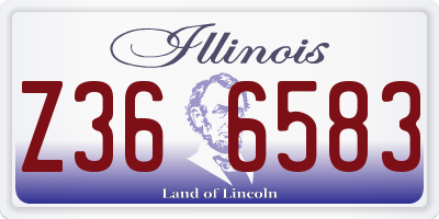 IL license plate Z366583