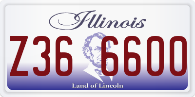 IL license plate Z366600
