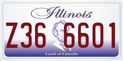 IL license plate Z366601