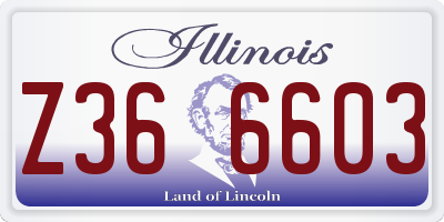 IL license plate Z366603