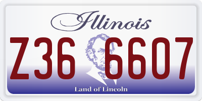 IL license plate Z366607
