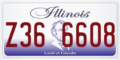 IL license plate Z366608