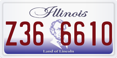 IL license plate Z366610