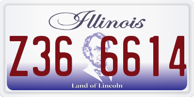 IL license plate Z366614