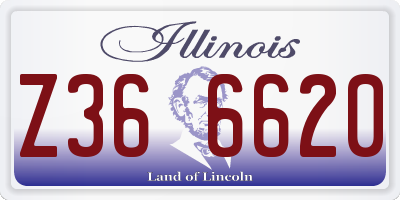 IL license plate Z366620