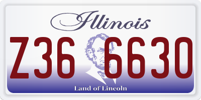IL license plate Z366630