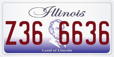IL license plate Z366636