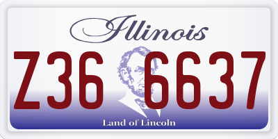 IL license plate Z366637
