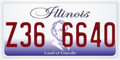 IL license plate Z366640