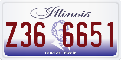 IL license plate Z366651