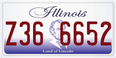IL license plate Z366652