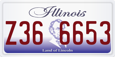 IL license plate Z366653
