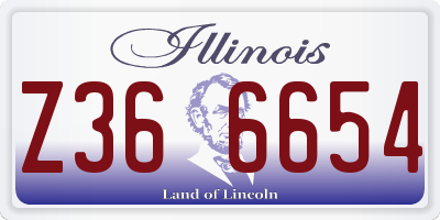 IL license plate Z366654