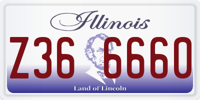 IL license plate Z366660