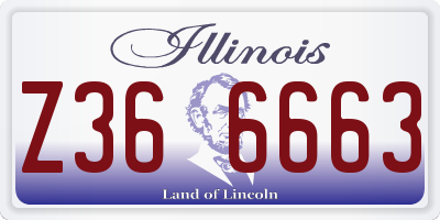 IL license plate Z366663