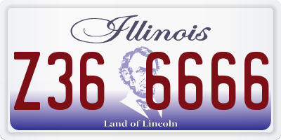 IL license plate Z366666