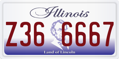 IL license plate Z366667