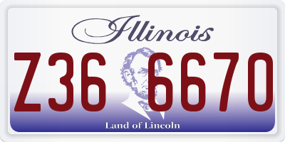 IL license plate Z366670