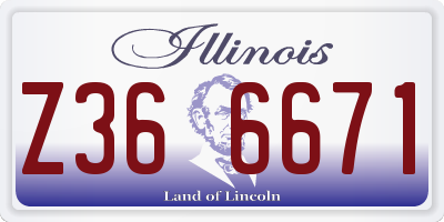 IL license plate Z366671