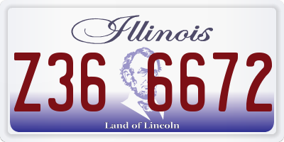 IL license plate Z366672