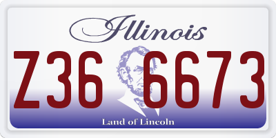 IL license plate Z366673
