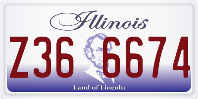 IL license plate Z366674