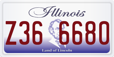 IL license plate Z366680