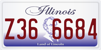 IL license plate Z366684